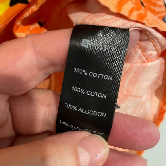 Matix L.A. Cali USA coral Toucan novelty print button up shirt. Men size… - Picture 4 of 5